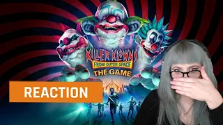 My reaction to the Killer Klowns from Outer Space The Game Reveal Trailer | GAMEDAME REACTS