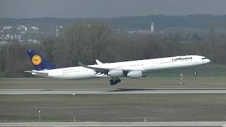 Lufthansa Airbus A340-300 and A340-600 Special Landings Takeoff and Taxi at Munich Airport