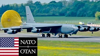 U.S. Air Force, NATO. B-52H Stratofortress strategic bombers. Arrival in the UK.