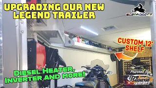 We Customized Our 2023 Legend Explorer Snowmobile Trailer | Shelving, Heater, Inverter and More!