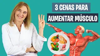 3 CENAS saludables para AUMENTAR MASA MUSCULAR | Cena y masa muscular | Nutrición deportiva