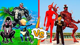 VENOM Family Vs CARNAGE Family in GTA 5