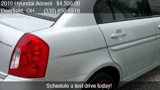 2010 Hyundai Accent GLS 4dr Sedan for sale in Deerfield, OH