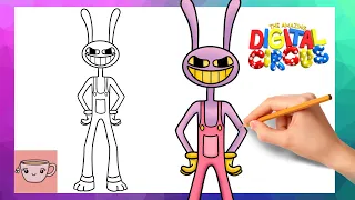 How To Draw Jax from The Amazing Digital Circus | Cute Easy Drawing Tutorial