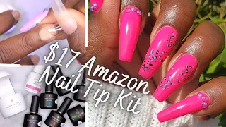 $17 Amazon Gel X Nail Kit | Born Pretty Nail Tips and Glue Set | Best Kit on Amazon | DIY Nails