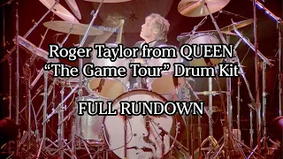 ROGER TAYLOR DRUM KIT RUNDOWN – "The Game Tour"
