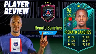 FIFA 22 RENATO SANCHES 96 PSG SBC PLAYER REVIEW