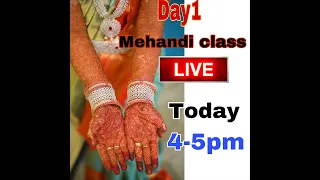Day 1 Mehandi class