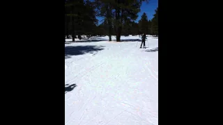Jenni and Nina Tandem Skiing