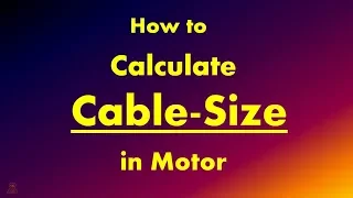 How to calculate cable size || Cable calculation formula with example