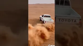 Pants check after this 😳👖#toyota #pickup #sanddunes #offroad