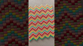 Bargello technique/ polymer clay