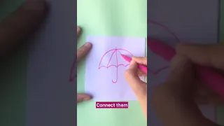 Easy umbrella drawing #drawing #satisfying #shorts #youtubeshorts #tonniartandcraft