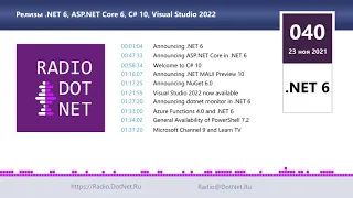 Релизы .NET 6, ASP.NET Core 6, C# 10, Visual Studio 2022