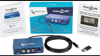 Getting Started With The ClearClick Video2USB 1080P USB Video Capture Device (HDMI, AV, S-Video)