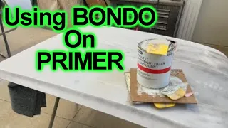 How To Put BONDO/Body Filler On A Primer Surface - DIY LIVE!