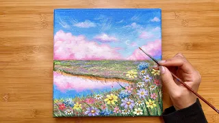 Lakeside  Beauty | Acrylic Painting | Sophia Art