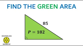 area right triangle | pythagorean theorem | geometry problems | perimeter |  Masterclass Geometry