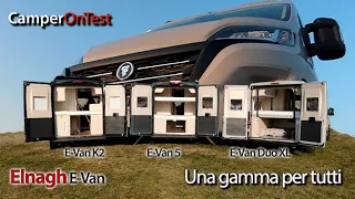 Elnagh E-Van K2, 5, Duo XL Premium: tre modelli per la coppia, la famiglia o gli amanti dello sport