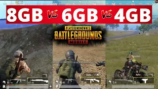 Pubg Mobile | 4GB vs 6GB vs 8GB | Ram Test | 2019/2020