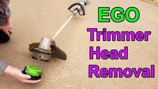 How to remove spool head on EGO 56V string trimmer