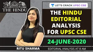 24-June-2020 | The Hindu Editorial Analysis for UPSC CSE | Crack UPSC CSE/IAS | Ritu Sharma