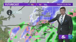 Snow showers moving from Oklahoma to Arkansas tonight | Forecast Nov 11