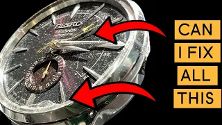Bought with his first pay packet then smashed it against a wall - restoration seiko presage plum