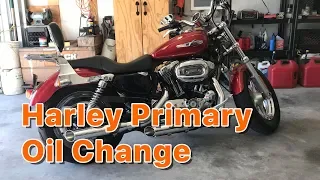 Harley Davidson Sportster Primary Oil Change