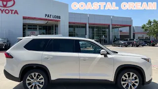 2024 TOYOTA GRAND HIGHLANDER LIMITED in COASTAL CREAM.  What's new.  What's different. Walk around.