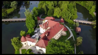 Aerial Video of Otočec Slovenia