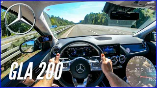 2022 Mercedes-Benz GLA 200 - POV Autobahn Top Speed Drive