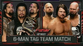 WWE RAW Roman Reigns & The Usos vs. AJ Styles, Luke Gallows & Karl Anderson: Raw, May 2, 2016