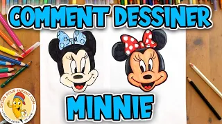 Comment dessiner MINNIE MOUSE étape par étape | Dessin Pour Enfant