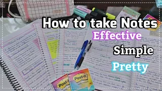 ✿How I take notes | Materials I use +Effective & Simple✿ Pragati Shreya 💕