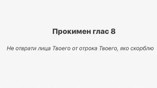 «Не отврати лица Твоего» глас 8