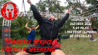 I TOOK ON THE SPARTAN TRIFECTA WEEKEND! - Spartan SPRINT (ALL OBSTACLES) - Vernon, NJ - October 2022