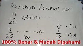 Bentuk Desimal Dari 9/20 Adalah, Bentuk Desimal Dari 9 Per 20