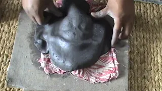 Traditional  mask making process