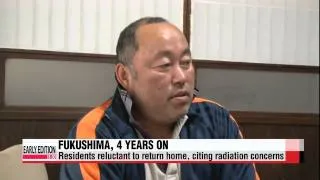 Four years after Fukushima disaster, residents reluctant to return home   일본 대지진