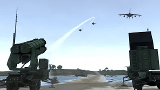 Air Defense shot down Incoming Fighter Jets - Russia vs Ukraine - Simulation - Tandav - ArmA 3