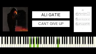 Ali Gatie - Can't Give Up (BEST PIANO TUTORIAL & COVER)