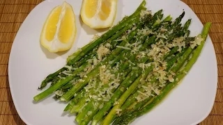 Спаржа запечённая в духовке с чесноком и пармезаном_Baked asparagus with garlic and parmesan