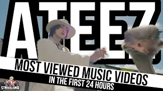 ATEEZ MOST VIEWED MUSIC VIDEOS IN THE FIRST 24 HOURS - WORK COMEBACK | @ATEEZofficial