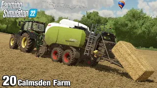 BALING WHEAT STRAW, SELLING SILAGE  - Farming Simulator 22 FS22 Calmsden Farm Ep 20