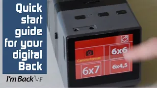 I'm BackMF digital back for medium format - Quick start guide