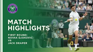 Novak Djokovic vs Jack Draper | First Round Highlights | Wimbledon 2021