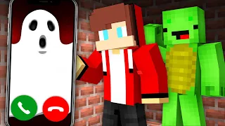 JJ and Mikey Escape From SCARY GHOST At Night in Minecraft Challenge Maizen