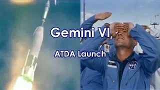 Gus Grissom and John Young watch GEMINI 6 ATDA launch (1965/10/25)