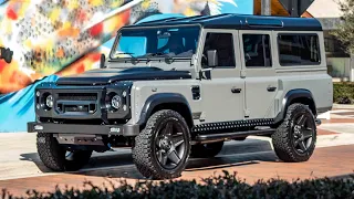 RESTORED Land Rover Defender 110 with LS3 Engine and Black and Blue Leather Interior